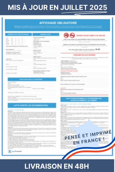 illustration pour Panneau d'Affichage Obligatoire en entreprise 2025 : tout en un