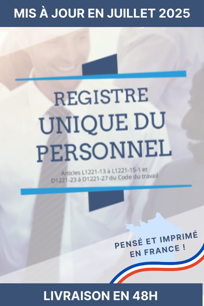 Modèle de Registre Unique du Personnel à commander